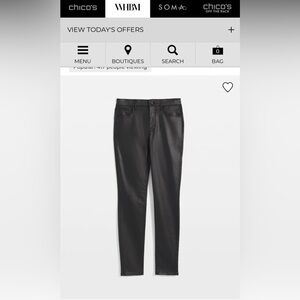 Coated Skinny Black Sculpted Jeans